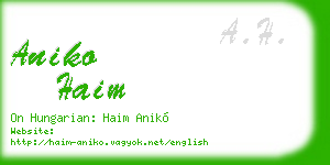 aniko haim business card
